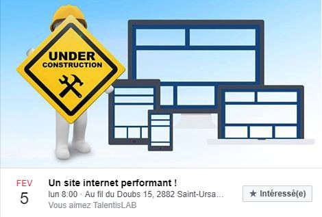 Evénement : "Un site internet performant !"