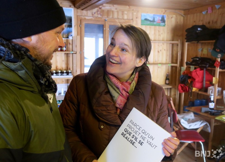 Jonas Kilcher et Aliette Freléchoz de TalentisLAB pour le reportage radiophonique 