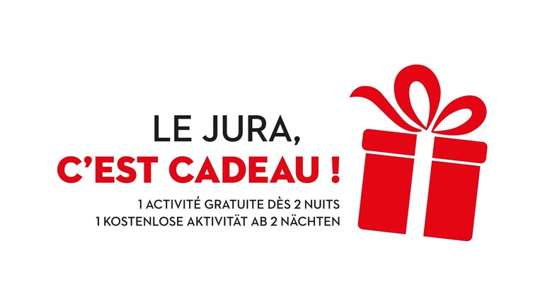 Le Jura c'est cadeau ! Logo signature